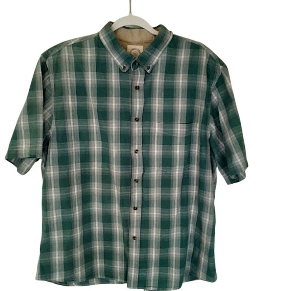 Customized Version Designed By Dubinik Green Plaid Button-Up Shirt Men’s Size XL